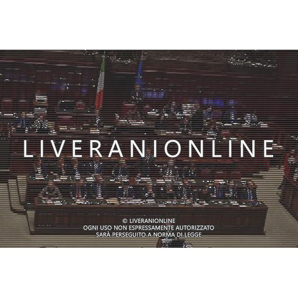 Comunicazioni dei Presidente del Consiglio dei ministri Matteo Renzi in vista del Consiglio europeo del 20 e 21 ottobre 2016 - Roma - 12.10.2016 - nella foto: Il banco del Governo durante l\'intervento di Matteo Renzi / Ph. Corradetti-Ag Aldo Liverani/ AGENZIA ALDO LIVERANI SAS 