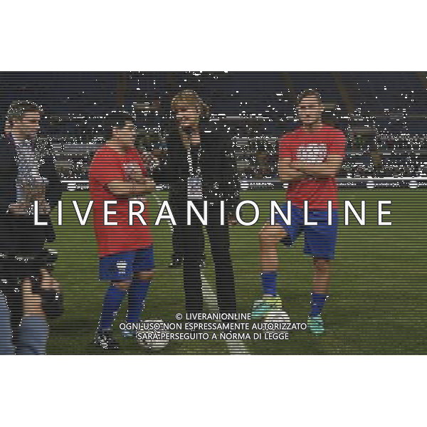 Partita della Pace 2016 Roma - 12.10.2016 - Stadio Olimpico - nella foto: Diego Armando Maradona con Milly Carlucci e Francesco Totti /Ph. Corradetti-Ag Aldo Liverani/ AGENZIA ALDO LIVERANI SAS 