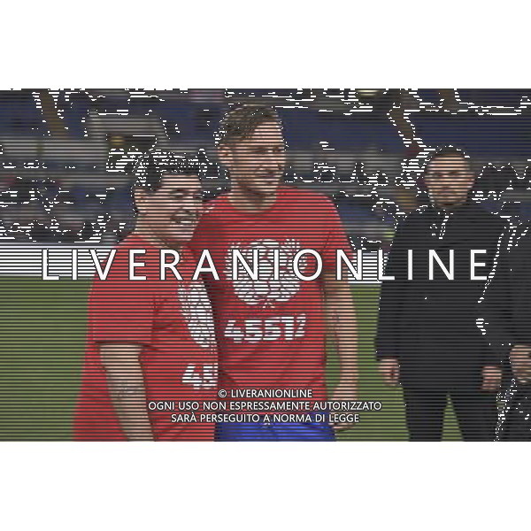 Partita della Pace 2016 Roma - 12.10.2016 - Stadio Olimpico - nella foto: Diego Armando Maradona e Francesco Totti /Ph. Corradetti-Ag Aldo Liverani/ AGENZIA ALDO LIVERANI SAS 