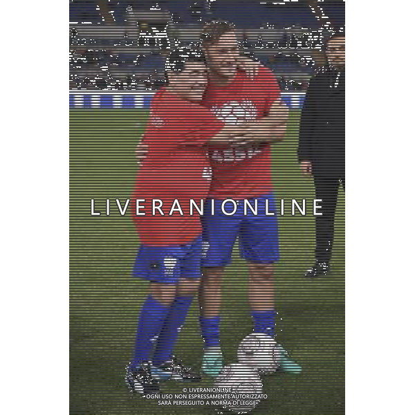 Partita della Pace 2016 Roma - 12.10.2016 - Stadio Olimpico - nella foto: Diego Armando Maradona e Francesco Totti /Ph. Corradetti-Ag Aldo Liverani/ AGENZIA ALDO LIVERANI SAS 