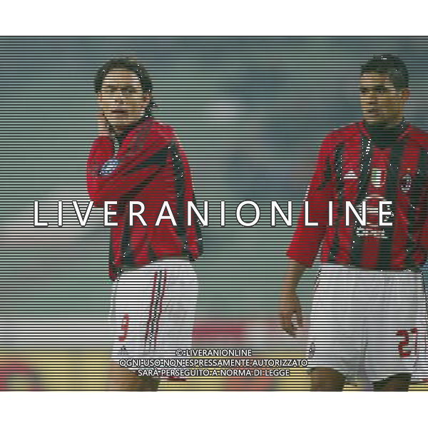 UDINE 16/03/2005 UDINESE-MILAN CAMPIONATO CALCIO SERIE A TIM NELLA FOTO FILIPPO INZAGHI E SERGINHO FOTO PAOLA GARBUIO/ALDO LIVERANI
