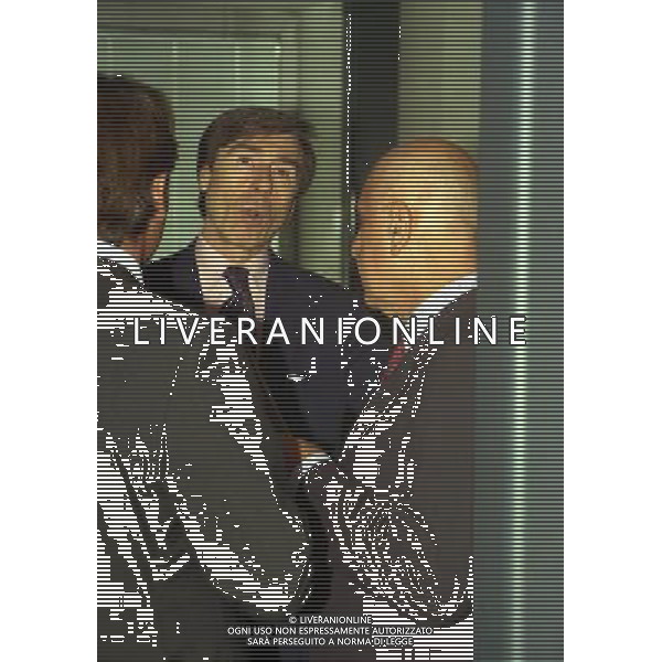 21-08-1999 MILANO SEDE LEGA CALCIO IN VIA ROSSELLINI RIUNIONE DEI PRESIDENTI DI CALCIO NELLA FOTO ARIEDO BRAIDA E ADRIANO GALLIANI AG ALDO LIVERANI SAS