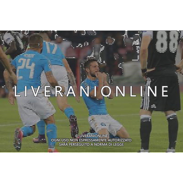 NAPOLI - BESIKTAS CHAMPIONS LEAGUE 19 OTTOBRE 2016 NELLA FOTO MERTENS DELUSIONE © MOSCA / AGENZIA ALDO LIVERANI SAS 