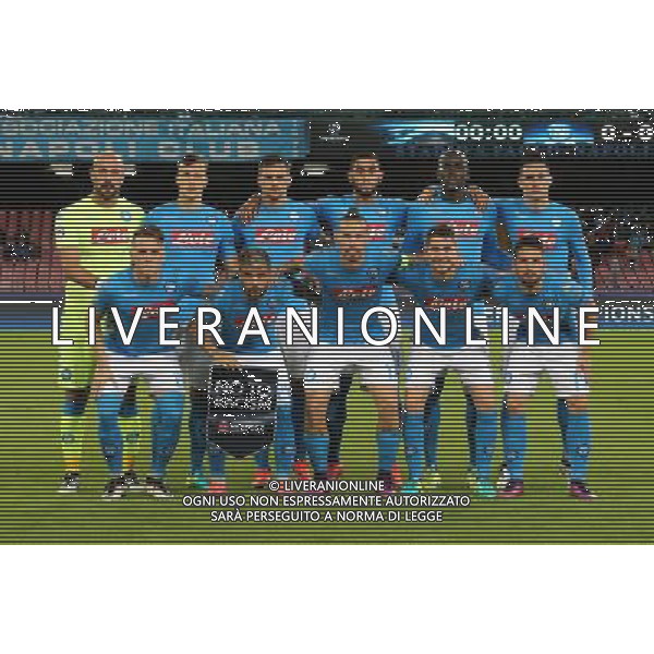 NAPOLI - BESIKTAS CHAMPIONS LEAGUE 19 OTTOBRE 2016 NELLA FOTO FORMAZIONE SQUADRA NAPOLI © MOSCA / AGENZIA ALDO LIVERANI SAS 