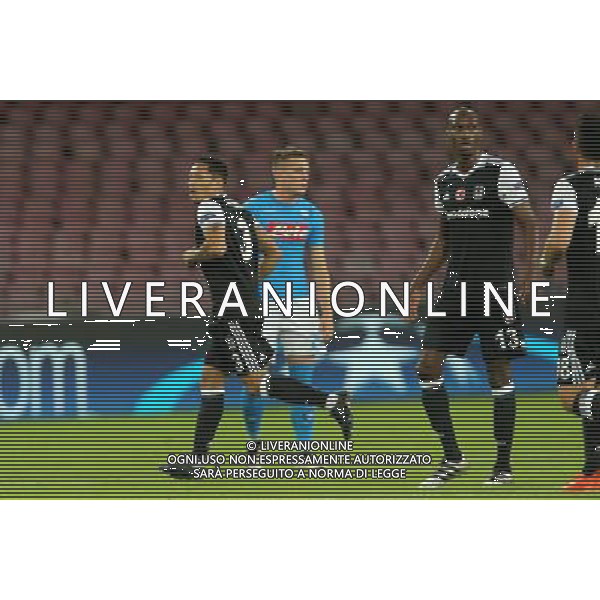 NAPOLI - BESIKTAS CHAMPIONS LEAGUE 19 OTTOBRE 2016 NELLA FOTO ESULTANZA DOPO IL GOL DI ADRIANO © MOSCA / AGENZIA ALDO LIVERANI SAS 