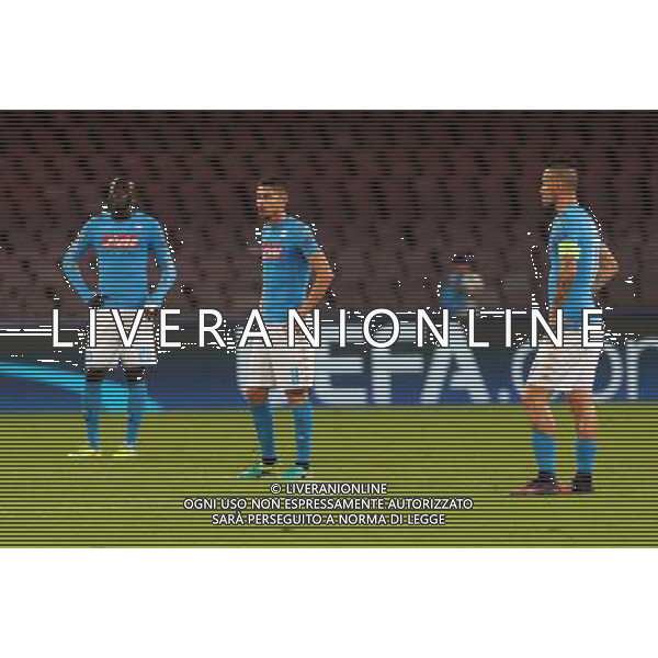 NAPOLI - BESIKTAS CHAMPIONS LEAGUE 19 OTTOBRE 2016 NELLA FOTO DELUSIONE NAPOLI © MOSCA / AGENZIA ALDO LIVERANI SAS 