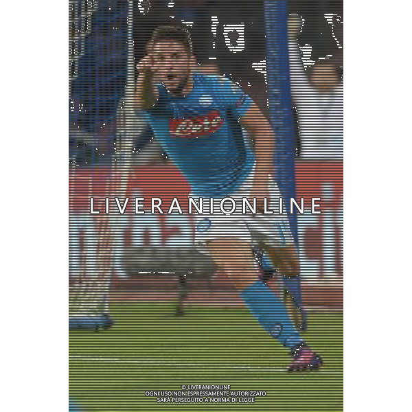 NAPOLI - BESIKTAS CHAMPIONS LEAGUE 19 OTTOBRE 2016 NELLA FOTO ESULTANZA DOPO IL GOL DI MERTENS © MOSCA / AGENZIA ALDO LIVERANI SAS 