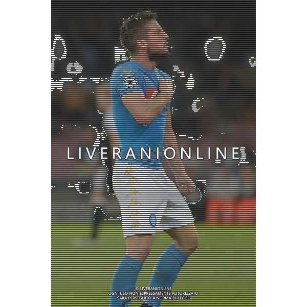 NAPOLI - BESIKTAS CHAMPIONS LEAGUE 19 OTTOBRE 2016 NELLA FOTO ESULTANZA DOPO IL GOL DI MERTENS © MOSCA / AGENZIA ALDO LIVERANI SAS 