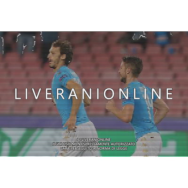 NAPOLI - BESIKTAS CHAMPIONS LEAGUE 19 OTTOBRE 2016 NELLA FOTO ESULTANZA DOPO IL GOL DI GABBIADINI © MOSCA / AGENZIA ALDO LIVERANI SAS 