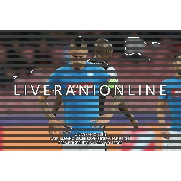 NAPOLI - BESIKTAS CHAMPIONS LEAGUE 19 OTTOBRE 2016 NELLA FOTO DELUSIONE DI HAMSIK © MOSCA / AGENZIA ALDO LIVERANI SAS 