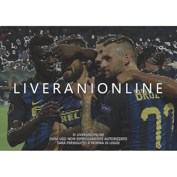 UEFA Europa League 2016/2017 Fase a Gironi Gruppo K Milano - 20.10.2016 Inter-Southampton Nella Foto: esultanza dopo il gol di antonio candreva del 1-0 /Ph.Vitez-Ag. Aldo Liverani