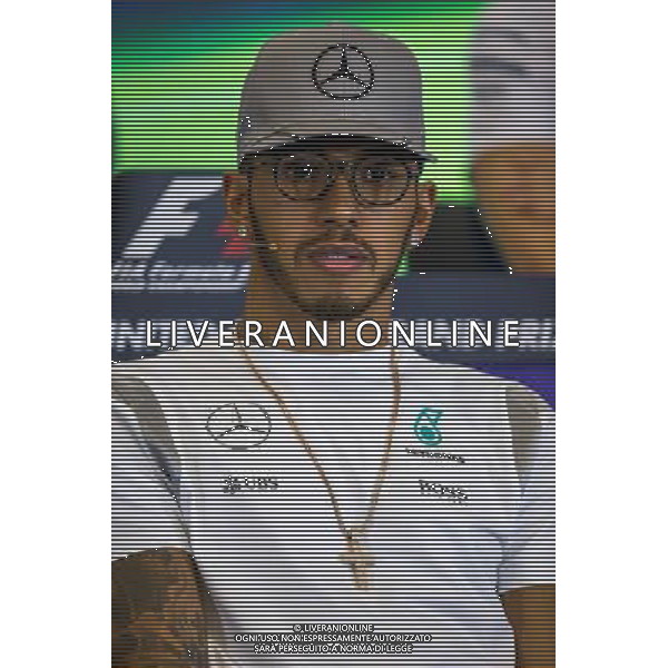 Lewis Hamilton (GBR) Mercedes AMG F1 in the FIA Press Conference. 20.10.2016. Formula 1 World Championship, Rd 18, United States Grand Prix, Austin, Texas, USA, Preparation Day. AG ALDO LIVERANI SAS ONLY ITALY