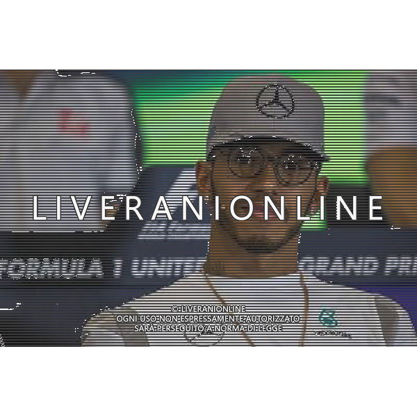 Lewis Hamilton (GBR) Mercedes AMG F1 in the FIA Press Conference. 20.10.2016. Formula 1 World Championship, Rd 18, United States Grand Prix, Austin, Texas, USA, Preparation Day. AG ALDO LIVERANI SAS ONLY ITALY