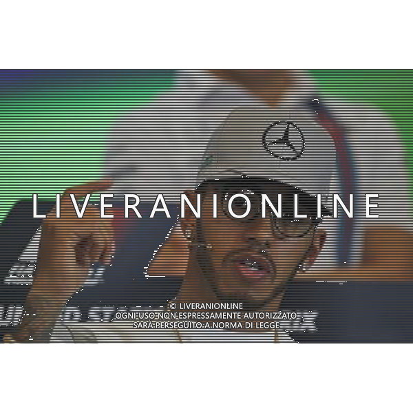Lewis Hamilton (GBR) Mercedes AMG F1 in the FIA Press Conference. 20.10.2016. Formula 1 World Championship, Rd 18, United States Grand Prix, Austin, Texas, USA, Preparation Day. AG ALDO LIVERANI SAS ONLY ITALY
