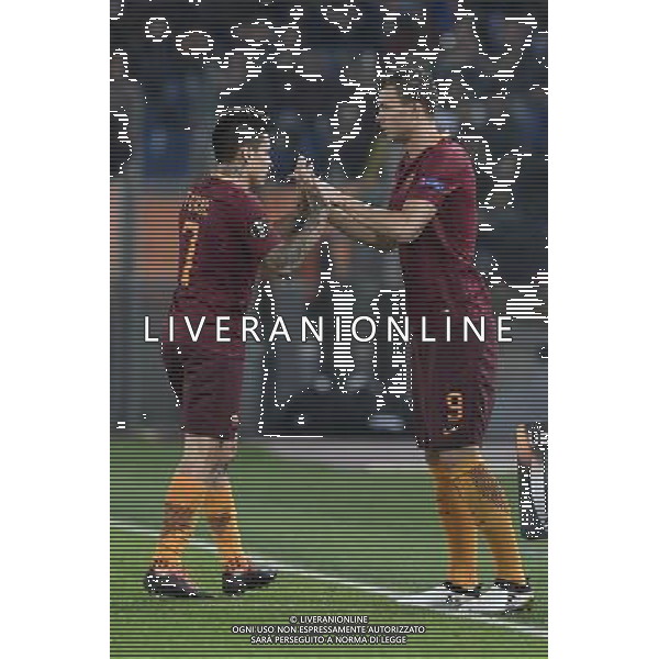 UEFA Europa League 2016-2017 Fase a gironi Gruppo E Roma 20.10.2016 - AS Roma vs Austria Vienna - nella foto: Edin Dzeko e Manuel Iturbe /Ph.Corradetti-Ag. Aldo Liverani