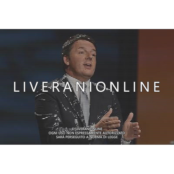 Matteo Renzi ospite della trasmissione TV \' In Mezzora \' Roma - 09.10.2016 - Studi Rai Teulada - nella foto: Matteo Renzi /Ph.Corradetti-Ag Aldo Liverani/ AGENZIA ALDO LIVERANI SAS