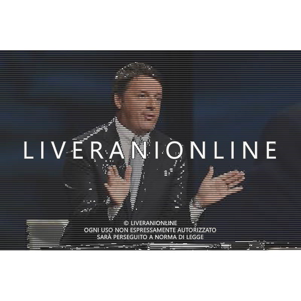 Matteo Renzi ospite della trasmissione TV \' In Mezzora \' Roma - 09.10.2016 - Studi Rai Teulada - nella foto: Matteo Renzi /Ph.Corradetti-Ag Aldo Liverani/ AGENZIA ALDO LIVERANI SAS