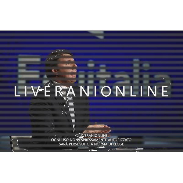 Matteo Renzi ospite della trasmissione TV \' In Mezzora \' Roma - 09.10.2016 - Studi Rai Teulada - nella foto: Matteo Renzi /Ph.Corradetti-Ag Aldo Liverani/ AGENZIA ALDO LIVERANI SAS