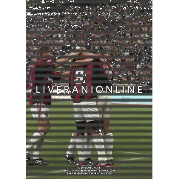 MILANO 23-09-1998 COPPA ITALIA MILAN TORINO NELLA FOTO ABBRACCI MILAN AG ALDO LIVERANI SAS