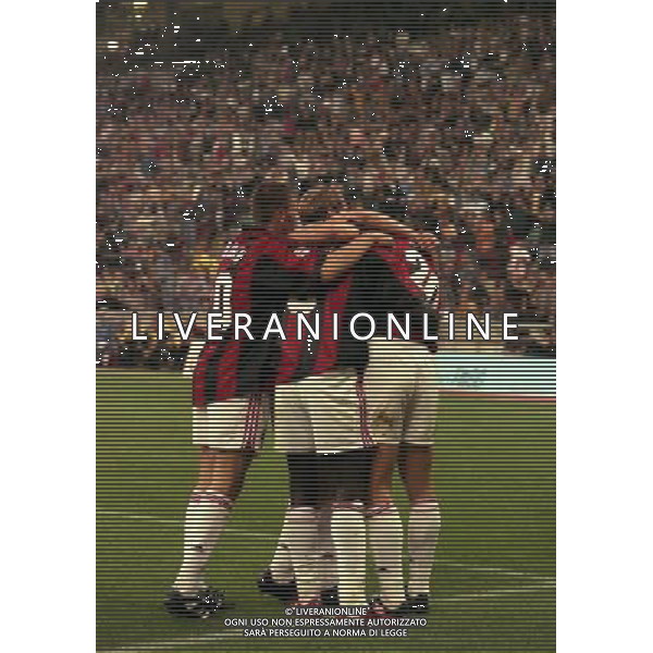MILANO 23-09-1998 COPPA ITALIA MILAN TORINO NELLA FOTO ABBRACCI MILAN AG ALDO LIVERANI SAS