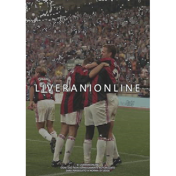 MILANO 23-09-1998 COPPA ITALIA MILAN TORINO NELLA FOTO ABBRACCI MILAN AG ALDO LIVERANI SAS