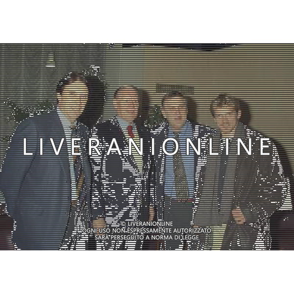 MILANO 25-02-1997 INCONTRO NILS LIEDHOLM CON GUNNAR NORDHAL E CESARE MALDINI NELLA FOTO NILS LIEDHOLM CESARE MALDINI GUNNAR NORDHAL E JESPER BLOMQVIST AG ALDO LIVERANI SAS