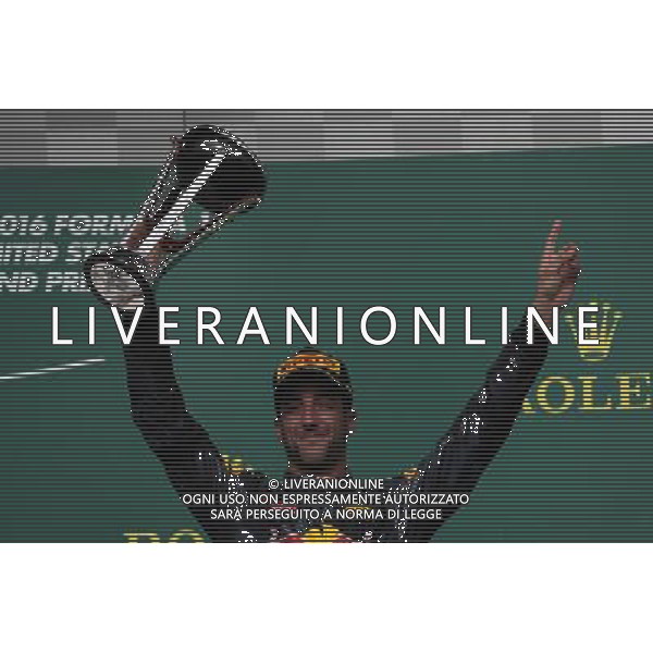 3rd place Daniel Ricciardo (AUS) Red Bull Racing RB12. 23.10.2016. Formula 1 World Championship, Rd 18, United States Grand Prix, Austin, Texas, USA, Race Day. AG ALDO LIVERANI SAS ONLY ITALY