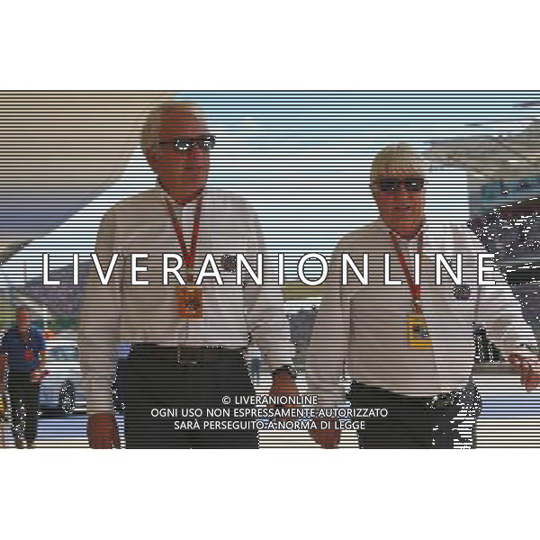 (L to R): Charlie Whiting (GBR) FIA Delegate with Herbie Blash (GBR) FIA Delegate. 23.10.2016. Formula 1 World Championship, Rd 18, United States Grand Prix, Austin, Texas, USA, Race Day. AG ALDO LIVERANI SAS ONLY ITALY