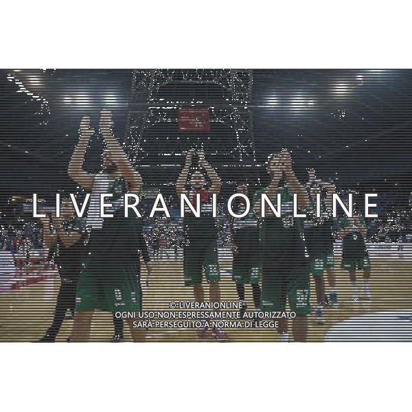 Consultinvest Pesaro vs Sidigas Avellino 23/10/2016 nella foto: ESULTANZA FINALE SIDIGAS AVELLINO ©CLAUDIO ZAMAGNI/AGENZIA ALDO LIVERANI S.A.S.