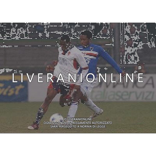 GENOVA 17/03/05 COPPA ITALIA TIM 2004/05 SAMPDORIA-CAGLIARI NELLA FOTO ALVAREZ EDGAR CON EDUSEI MARK PH GIGI ARCAINI/AG.ALDO LIVERANI