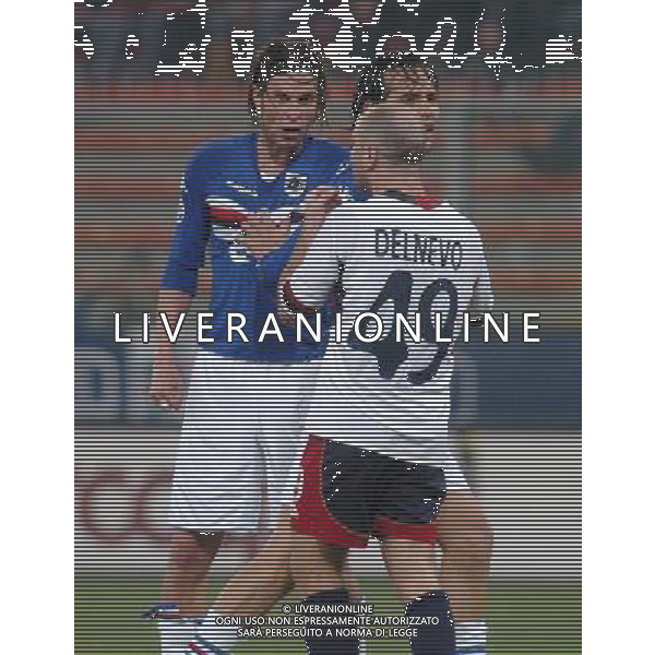 GENOVA 17/03/05 COPPA ITALIA TIM 2004/05 SAMPDORIA-CAGLIARI NELLA FOTO DONI CRISTIANO CON DEL NEVO LORIS PH GIGI ARCAINI/AG.ALDO LIVERANI