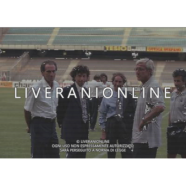 TORINO FINALE SUPERCOPPA ITALIANA 23-08-1997 JUVENTUS VICENZA NELLA FOTO FRANCESCO GUIDOLIN-SERGIO GASPERINI-SERGIO VIGNONI-MARCELLO LIPPI AG ALDO LIVERANI SAS