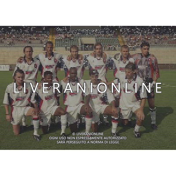 24-08-1998 COPPA ITALIA LUMEZZANE CAGLIARI NELLA FOTO FORMAZIONE DEL CAGLIARI AG ALDO LIVERANI SAS