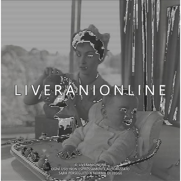 Gina Lollobrigida, nome d\'arte di Luigia Lollobrigida, attrice e scultrice italiana - Retrospettiva nella foto con il figlio Andrea Milko Skofic Jr. nel 1957 ©ARCHIVIO / AGENZIA ALDO LIVERANI SAS - ITALY ONLY EDITORIAL USE ONLY