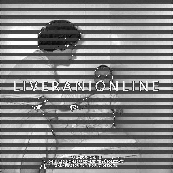 Gina Lollobrigida, nome d\'arte di Luigia Lollobrigida, attrice e scultrice italiana - Retrospettiva nella foto con il figlio Andrea Milko Skofic Jr. nel 1957 ©ARCHIVIO / AGENZIA ALDO LIVERANI SAS - ITALY ONLY EDITORIAL USE ONLY