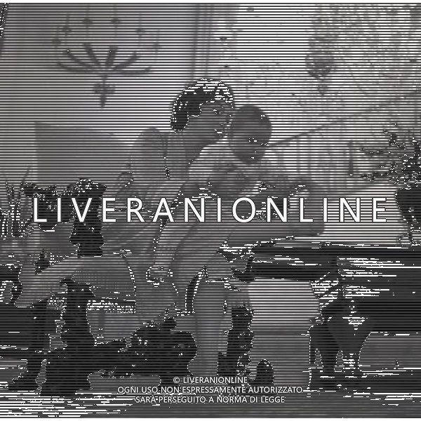 Gina Lollobrigida, nome d\'arte di Luigia Lollobrigida, attrice e scultrice italiana - Retrospettiva nella foto con il figlio Andrea Milko Skofic Jr. nel 1957 ©ARCHIVIO / AGENZIA ALDO LIVERANI SAS - ITALY ONLY EDITORIAL USE ONLY
