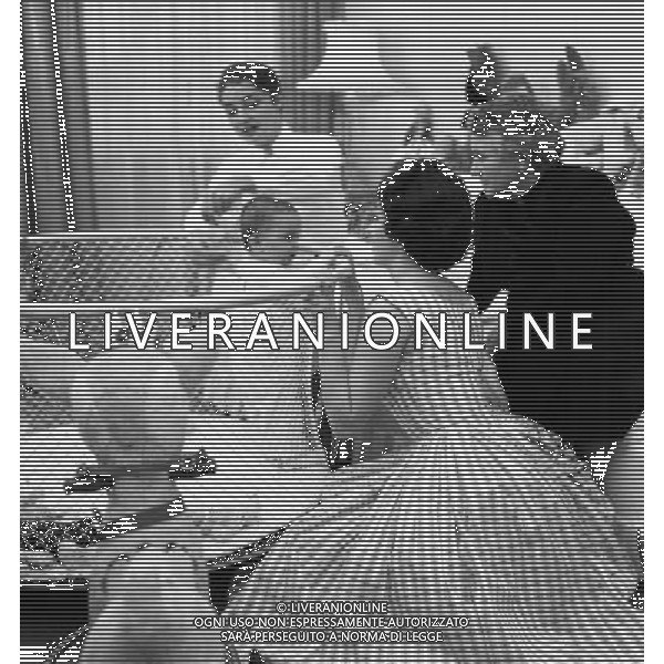 Gina Lollobrigida, nome d\'arte di Luigia Lollobrigida, attrice e scultrice italiana - Retrospettiva nella foto con il figlio Andrea Milko Skofic Jr. nel 1957 ©ARCHIVIO / AGENZIA ALDO LIVERANI SAS - ITALY ONLY EDITORIAL USE ONLY