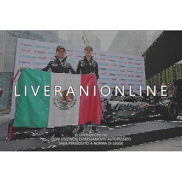 (L to R): Sergio Perez (MEX) Sahara Force India F1 and team mate Nico Hulkenberg (GER) Sahara Force India F1. 26.10.2016. Formula 1 World Championship, Rd 19, Mexican Grand Prix, Mexico City, Mexico, Preparation Day. AG ALDO LIVERANI SAS ONLY ITALY