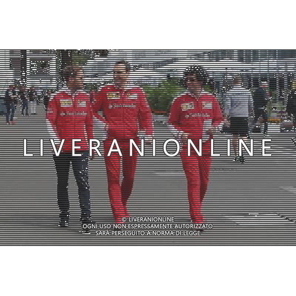 Sebastian Vettel (GER) Ferrari (Left) with Riccardo Adami (ITA) Ferrari Race Engineer (Centre). 27.10.2016. Formula 1 World Championship, Rd 19, Mexican Grand Prix, Mexico City, Mexico, Preparation Day. AG ALDO LIVERANI SAS ONLY ITALY