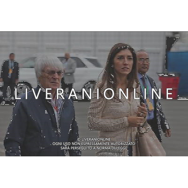 Bernie Ecclestone (GBR) with his wife Fabiana Flosi (BRA). 28.10.2016. Formula 1 World Championship, Rd 19, Mexican Grand Prix, Mexico City, Mexico, Practice Day. / AGENZIA ALDO LIVERANI SAS - ITALY ONLY EDITORIAL USE ONLY