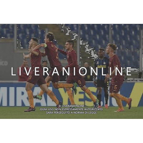 Supercoppa Italiana Primavera Roma - 28.10.2016 - Stadio Olimpico - AS Roma vs Inter - nella foto: Esultanza Roma dopo il gol del 3 a 0 / Ph. Corradetti-Ag. Aldo Liverani