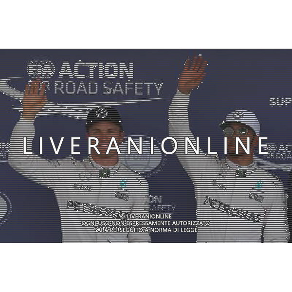Pole for Lewis Hamilton (GBR) Mercedes AMG F1 W07 , 2nd for Nico Rosberg (GER) Mercedes AMG Petronas F1 W07. 29.10.2016. Formula 1 World Championship, Rd 19, Mexican Grand Prix, Mexico City, Mexico, Qualifying Day. AG ALDO LIVERANI SAS ONLY ITALY