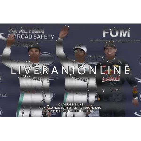 Pole for Lewis Hamilton (GBR) Mercedes AMG F1 W07 , 2nd for Nico Rosberg (GER) Mercedes AMG Petronas F1 W07 and 3rd for Max Verstappen (NLD) Red Bull Racing RB12. 29.10.2016. Formula 1 World Championship, Rd 19, Mexican Grand Prix, Mexico City, Mexico, Qualifying Day. AG ALDO LIVERANI SAS ONLY ITALY