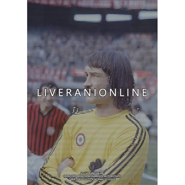 RETROSPETTIVA ENRICO ALBERTOSI CALCIATORE NELLA FOTO ENRICO ALBERTOSI CON LA MAGLIA DEL MILAN AG ALDO LIVERANI SAS