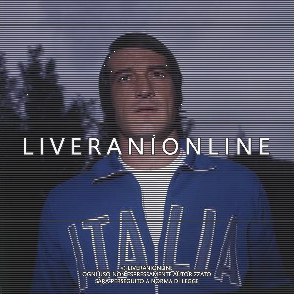 RETROSPETTIVA ENRICO ALBERTOSI CALCIATORE NELLA FOTO ENRICO ALBERTOSI CON LA MAGLIA DELLA NAZIONALE ITALIANA AG ALDO LIVERANI SAS