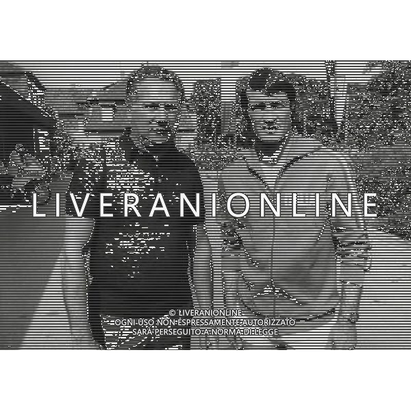 RETROSPETTIVA ENRICO ALBERTOSI CALCIATORE NELLA FOTO ENRICO ALBERTOSI CON IL PRESIDENTE DEL MILAN ALBINO BUTICCHI AG ALDO LIVERANI SAS