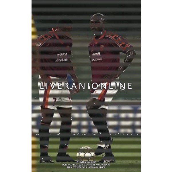 VERONA 09-09 1998 COPPA ITALIA CHIEVO VERONA-ROMA NELLA FOTO PAULO SERGIO CON PIERRE WOME AG ALDO LIVERANI SAS