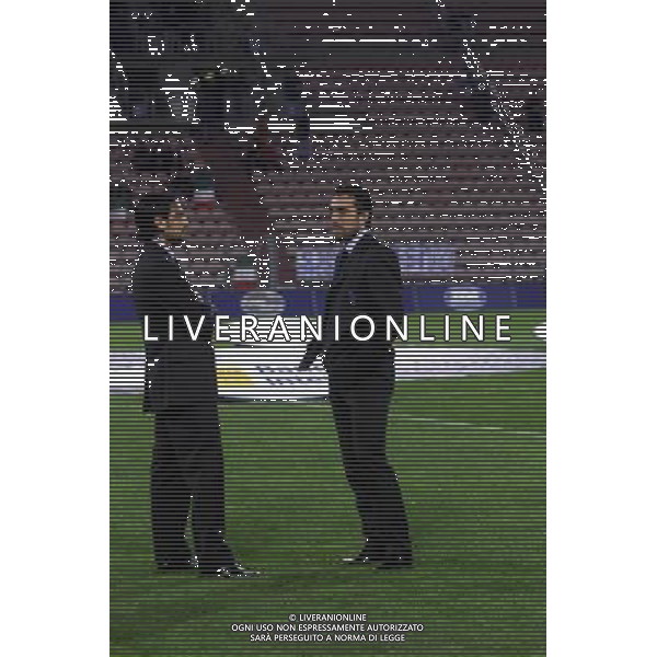 TRIESTE 28-01 2001 ITALIA -LITUANIA NELLA FOTO FIORE STEFANO CON VALERIO BERTOTTO AG ALDO LIVERANI SAS