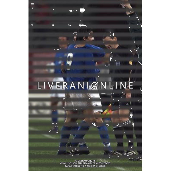 TRIESTE 28-01 2001 ITALIA -LITUANIA NELLA FOTO GOAL FILIPPO INZAGHI AG ALDO LIVERANI SAS