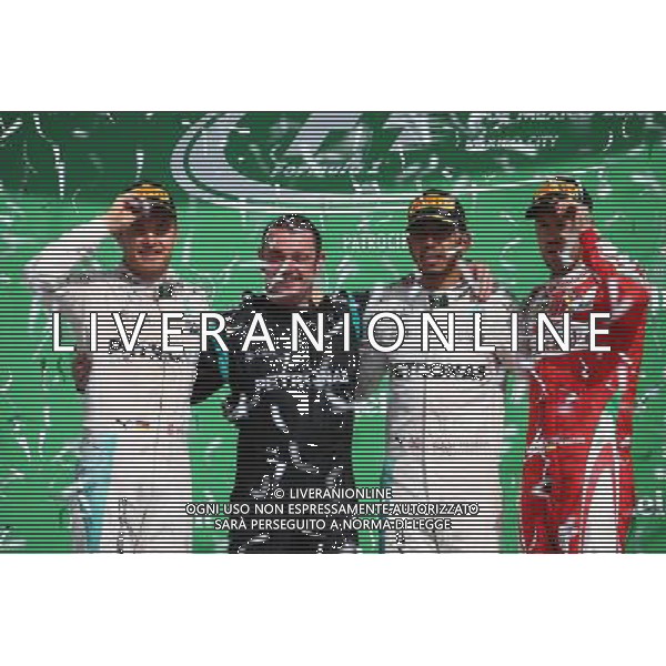 1st place Lewis Hamilton (GBR) Mercedes AMG F1 W07 , 2nd Nico Rosberg (GER) Mercedes AMG Petronas F1 W07 and 3rd Sebastian Vettel (GER) Scuderia Ferrari SF16-H. 30.10.2016. Formula 1 World Championship, Rd 19, Mexican Grand Prix, Mexico City, Mexico, Race Day. / AGENZIA ALDO LIVERANI SAS - ITALY ONLY EDITORIAL USE ONLY